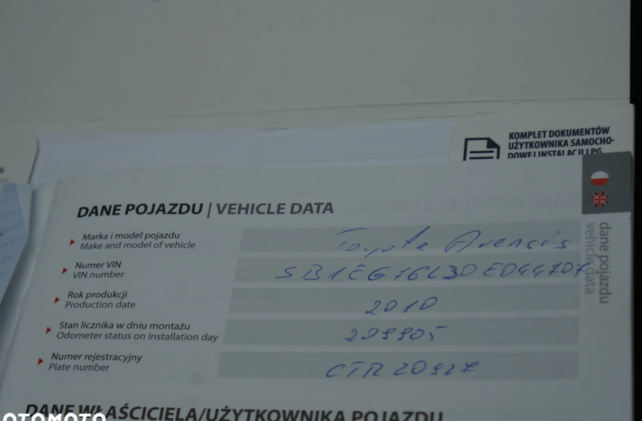 Toyota Avensis cena 29999 przebieg: 256000, rok produkcji 2010 z Drawno małe 529
